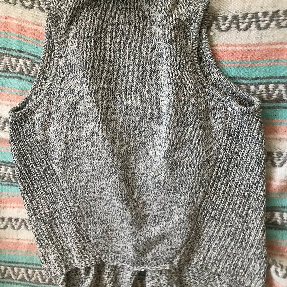 Jones New York Cardigan Sweater Vest Women Open Front  Navy Blue White XL - Picture 4 of 10